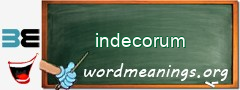 WordMeaning blackboard for indecorum